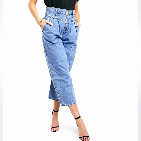 LEVI’S 80’s BALLOON LEG Pleated Cropped Jeans - Picture 1 of 13